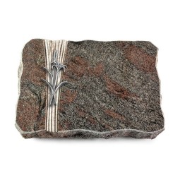 Grabplatte Paradiso/Strikt Lilienzweig (Alu)