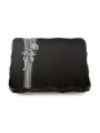 Grabplatte Indisch Black Strikt Rose 2 (Alu)
