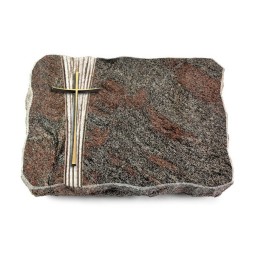 Grabplatte Paradiso/Strikt Kreuz 2 (Bronze)