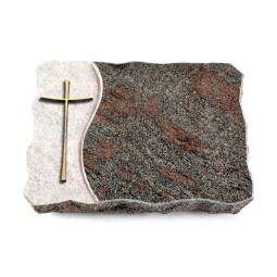 Grabplatte Paradiso/Wave Kreuz 2 (Bronze)