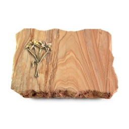 Grabplatte Rainbow/Pure Lilie (Bronze)