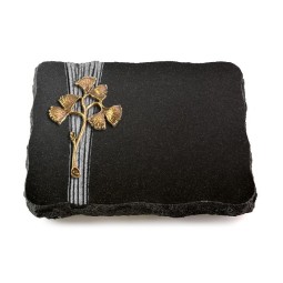 Grabplatte Indisch Black Strikt Gingozweig 1 (Bronze)