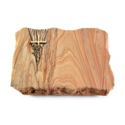 Grabplatte Rainbow/Delta Kreuz/Rose (Bronze)