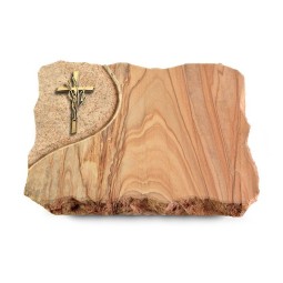 Grabplatte Rainbow/Folio Kreuz/Ähren (Bronze)