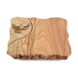 Grabplatte Rainbow/Folio Taube (Bronze)