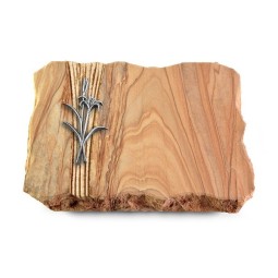 Grabplatte Rainbow/Strikt Lilienzweig (Alu)