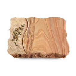 Grabplatte Rainbow/Wave Rose 5 (Bronze)