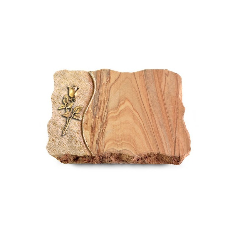 Grabplatte Rainbow/Wave Rose 8 (Bronze)
