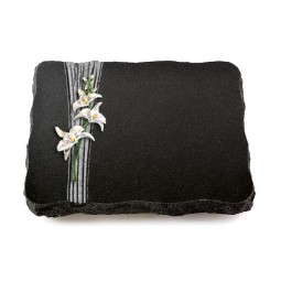 Grabplatte Indisch Black Strikt Orchidee (Color)