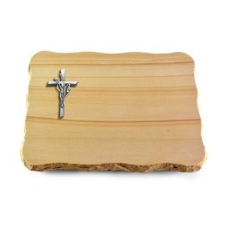 Grabplatte Woodland/Pure Kreuz/Ähren (Alu)