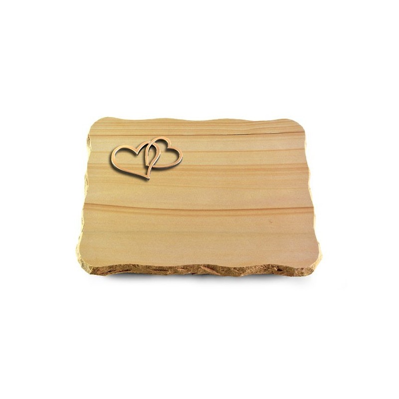 Grabplatte Woodland/Pure Herzen (Bronze)