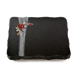 Grabplatte Indisch Black Strikt Rose 1 (Color)