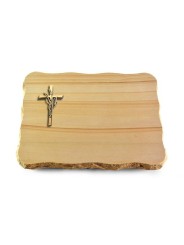 Grabplatte Woodland/Pure Kreuz/Ähren (Bronze)