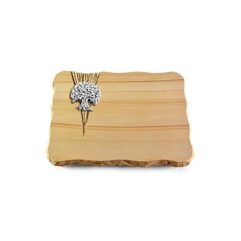 Grabplatte Woodland/Delta Baum 3 (Alu)