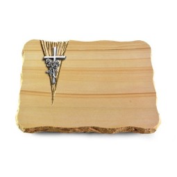 Grabplatte Woodland/Delta Kreuz/Rose (Alu)