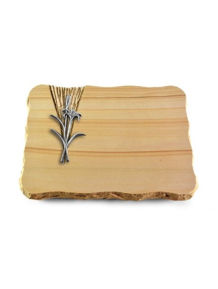 Grabplatte Woodland/Delta Lilienzweig (Alu)