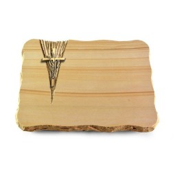 Grabplatte Woodland/Delta Kreuz/Ähren (Bronze)