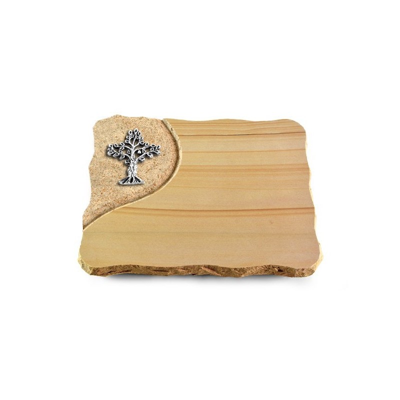 Grabplatte Woodland/Folio Baum 2 (Alu)
