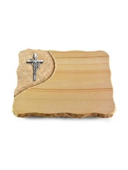 Grabplatte Woodland/Folio Kreuz/Ähren (Alu)