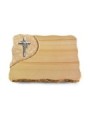 Grabplatte Woodland/Folio Kreuz/Ähren (Alu)