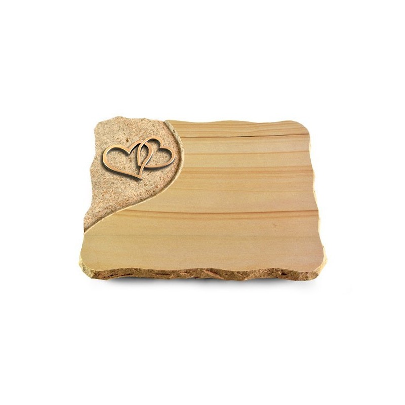 Grabplatte Woodland/Folio Herzen (Bronze)