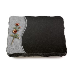 Grabplatte Indisch Black Wave Rose 6 (Color)