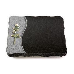 Grabplatte Indisch Black Wave Rose 8 (Color)