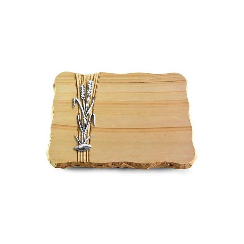 Grabplatte Woodland/Strikt Ähren 2 (Alu)