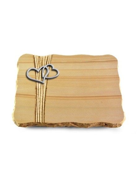 Grabplatte Woodland/Strikt Herzen (Alu)