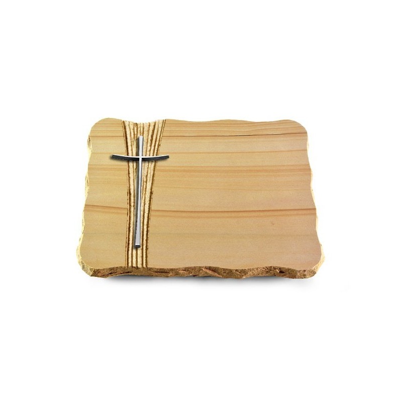 Grabplatte Woodland/Strikt Kreuz 2 (Alu)