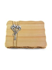 Grabplatte Woodland/Strikt Lilie (Alu)