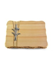 Grabplatte Woodland/Strikt Lilienzweig (Alu)