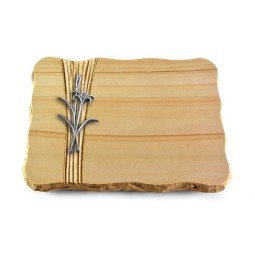 Grabplatte Woodland/Strikt Lilienzweig (Alu)