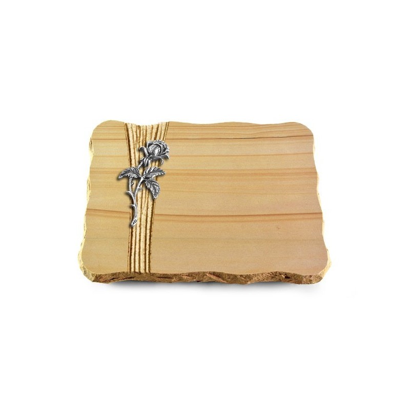 Grabplatte Woodland/Strikt Rose 2 (Alu)