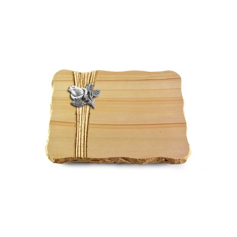 Grabplatte Woodland/Strikt Rose 3 (Alu)