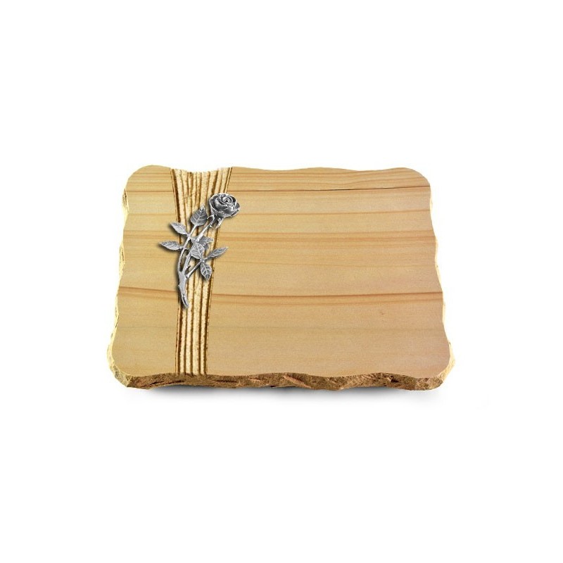 Grabplatte Woodland/Strikt Rose 6 (Alu)