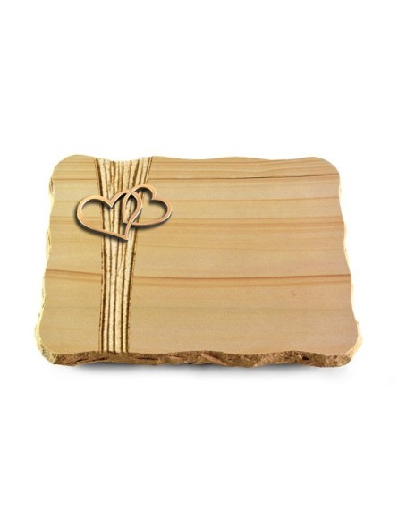 Grabplatte Woodland/Strikt Herzen (Bronze)