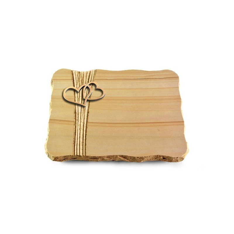 Grabplatte Woodland/Strikt Herzen (Bronze)