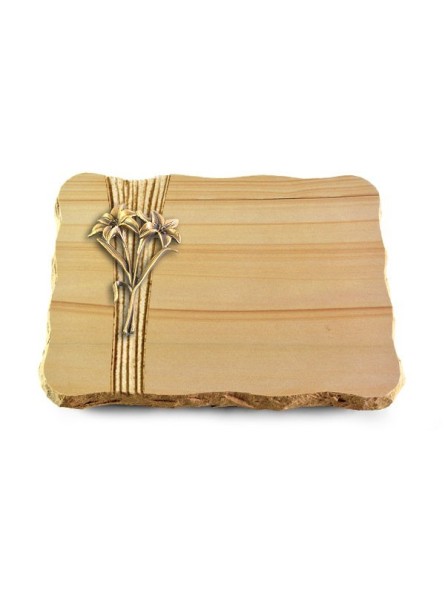 Grabplatte Woodland/Strikt Lilie (Bronze)