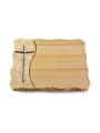 Grabplatte Woodland/Wave Kreuz 2 (Alu)