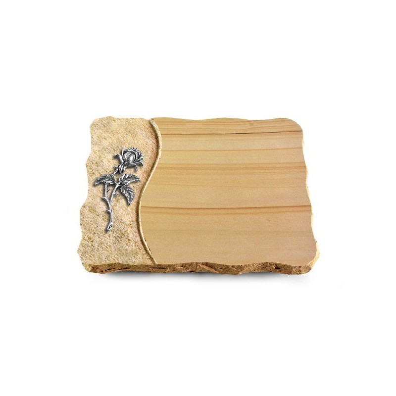 Grabplatte Woodland/Wave Rose 2 (Alu)