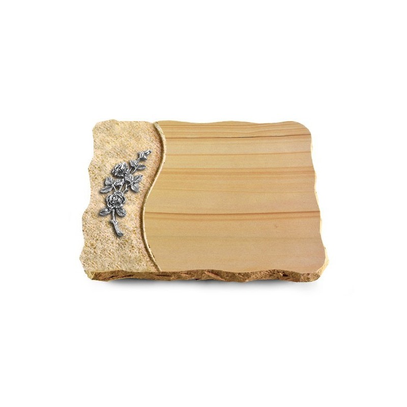 Grabplatte Woodland/Wave Rose 5 (Alu)