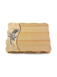 Grabplatte Woodland/Wave Rose 6 (Alu)