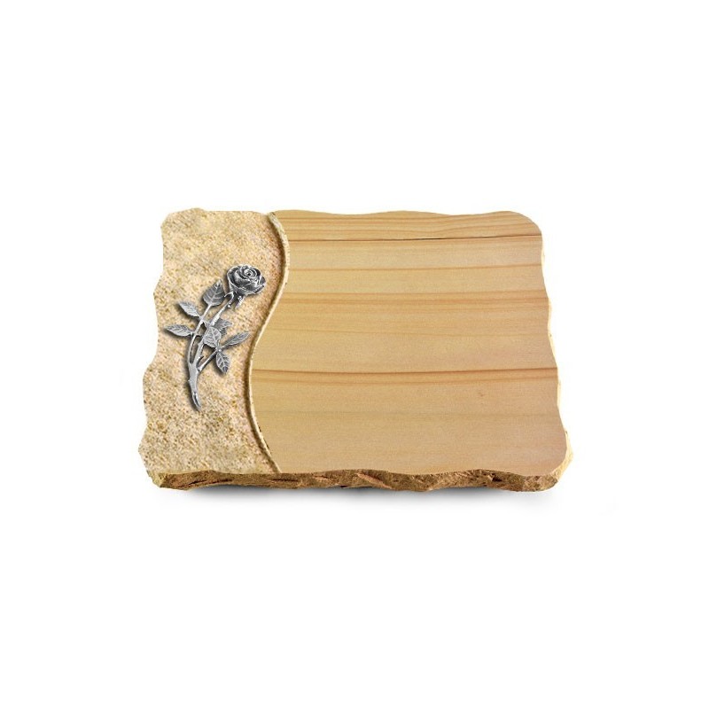 Grabplatte Woodland/Wave Rose 6 (Alu)
