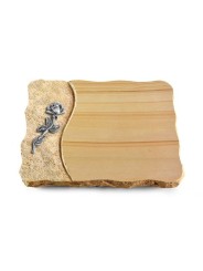 Grabplatte Woodland/Wave Rose 7 (Alu)