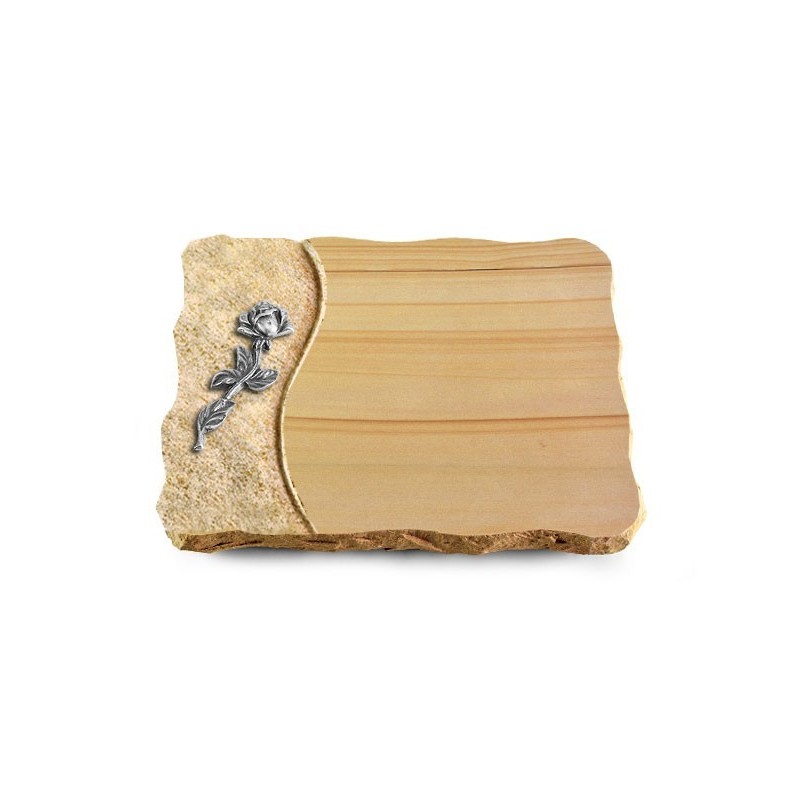 Grabplatte Woodland/Wave Rose 7 (Alu)