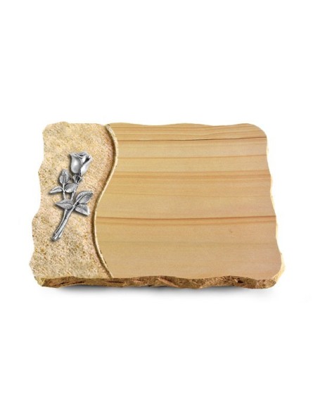 Grabplatte Woodland/Wave Rose 8 (Alu)