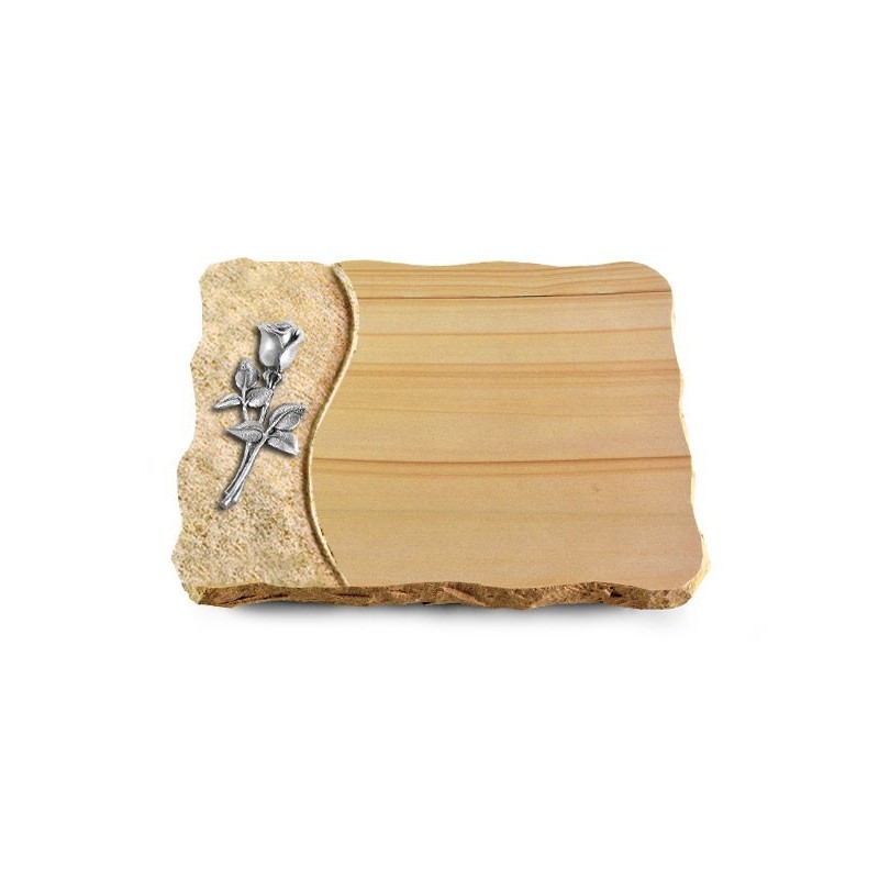 Grabplatte Woodland/Wave Rose 8 (Alu)