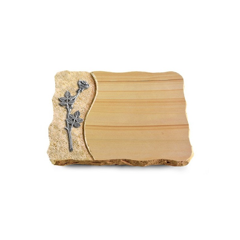 Grabplatte Woodland/Wave Rose 9 (Alu)