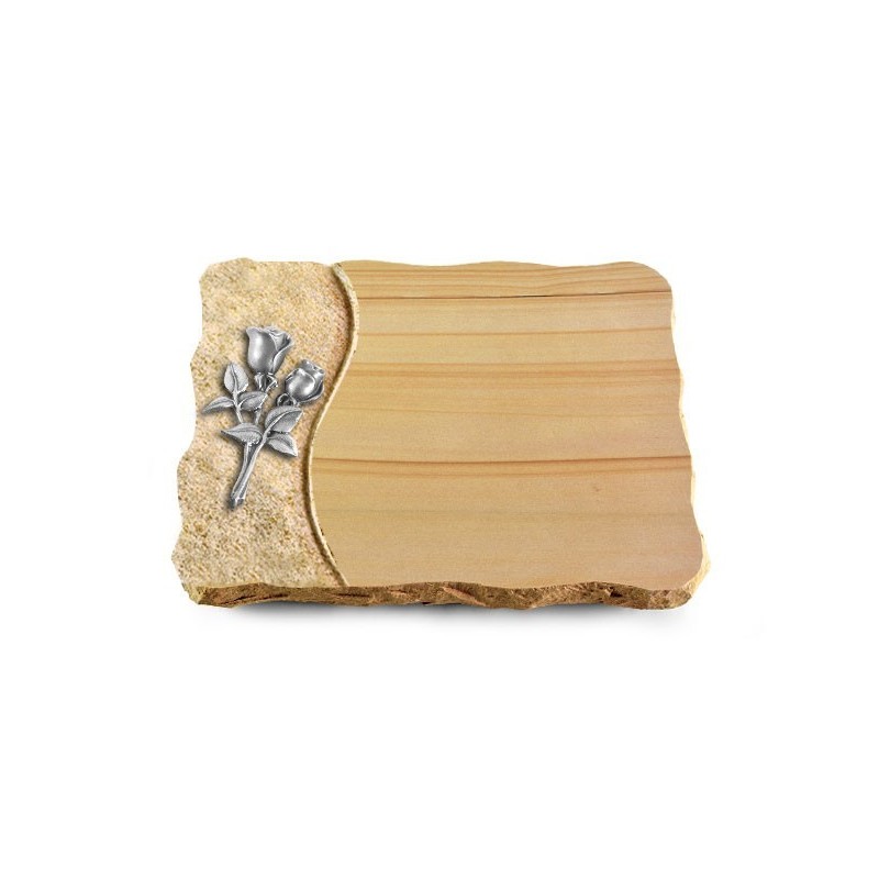 Grabplatte Woodland/Wave Rose 11 (Alu)